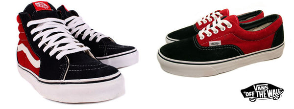 Vans era navy/red en Sk8-Hi navy/red