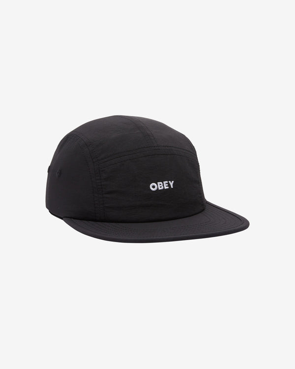 Obey bold nylon camp cap Black