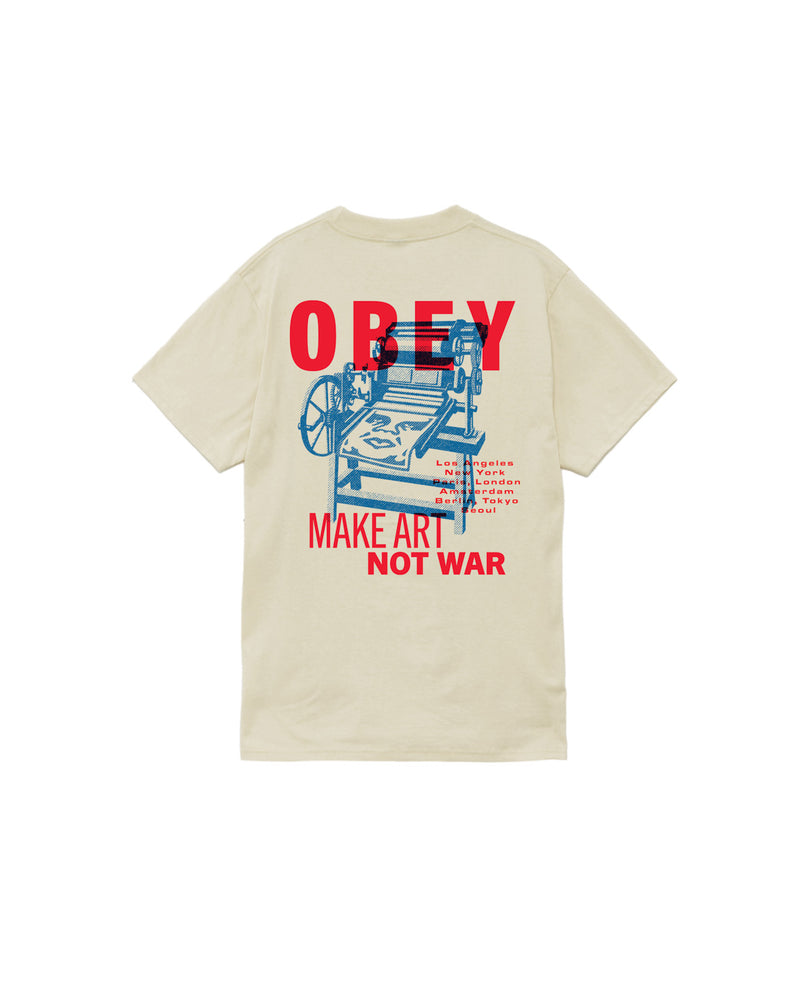 Koop de Obey printing press make art Classic tee veilig en snel bij Revert 95 online of kom hem passen in de winkel in Haarlem.