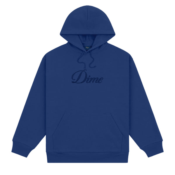 Shop de Dime Mtl Cursive Logo Hoodie Midnight Navy veilig en snel bij Revert 95 online of kom gezellig langs in de winkel in Haarlem.