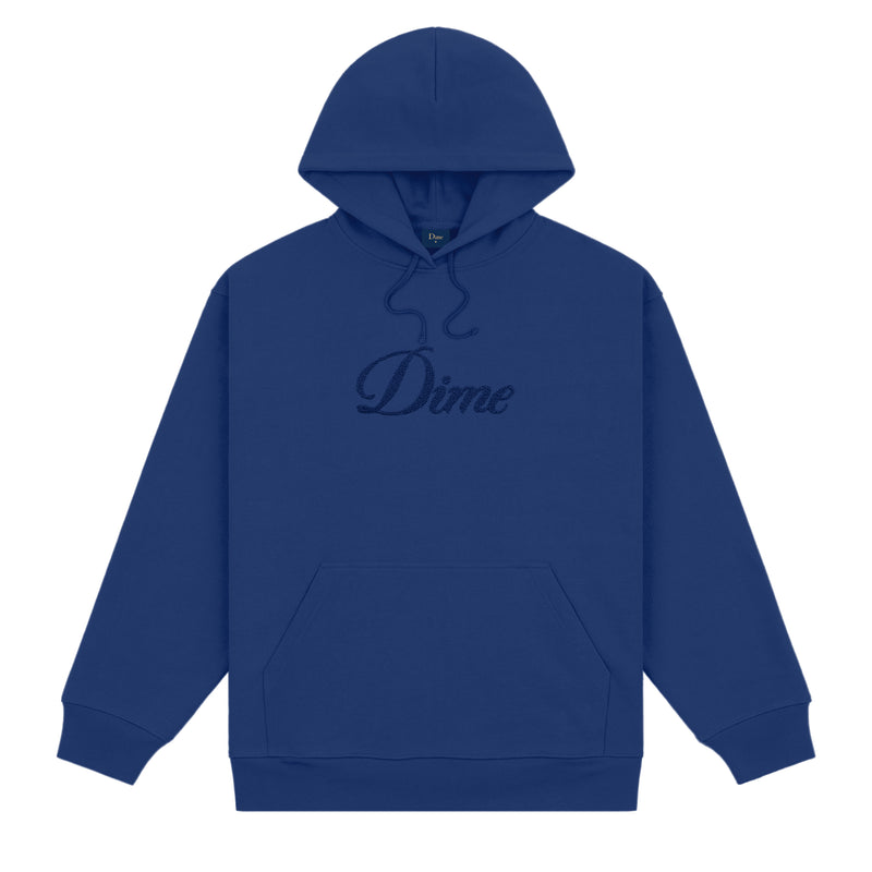 Shop de Dime Mtl Cursive Logo Hoodie Midnight Navy veilig en snel bij Revert 95 online of kom gezellig langs in de winkel in Haarlem.